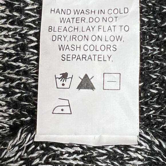 Conrad C Collection Cardigan Medium Silver Metallic Gray Black Fringe Classic - Picture 6 of 11